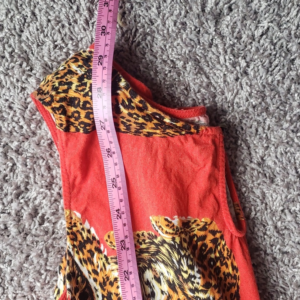 Minkpink Jaguar Red Sleevel Baby Doll Dress, Sz S - Picture 14 of 14